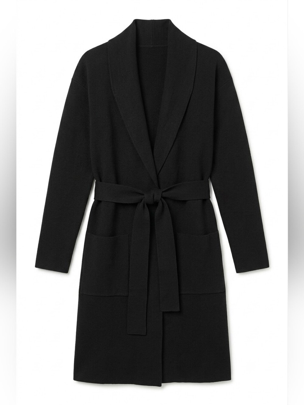 Como Vintage Black Belted Cardigan, XS, New